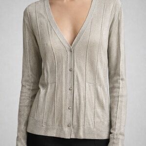 Authentic Burberry London Silk Metallic Cardigan